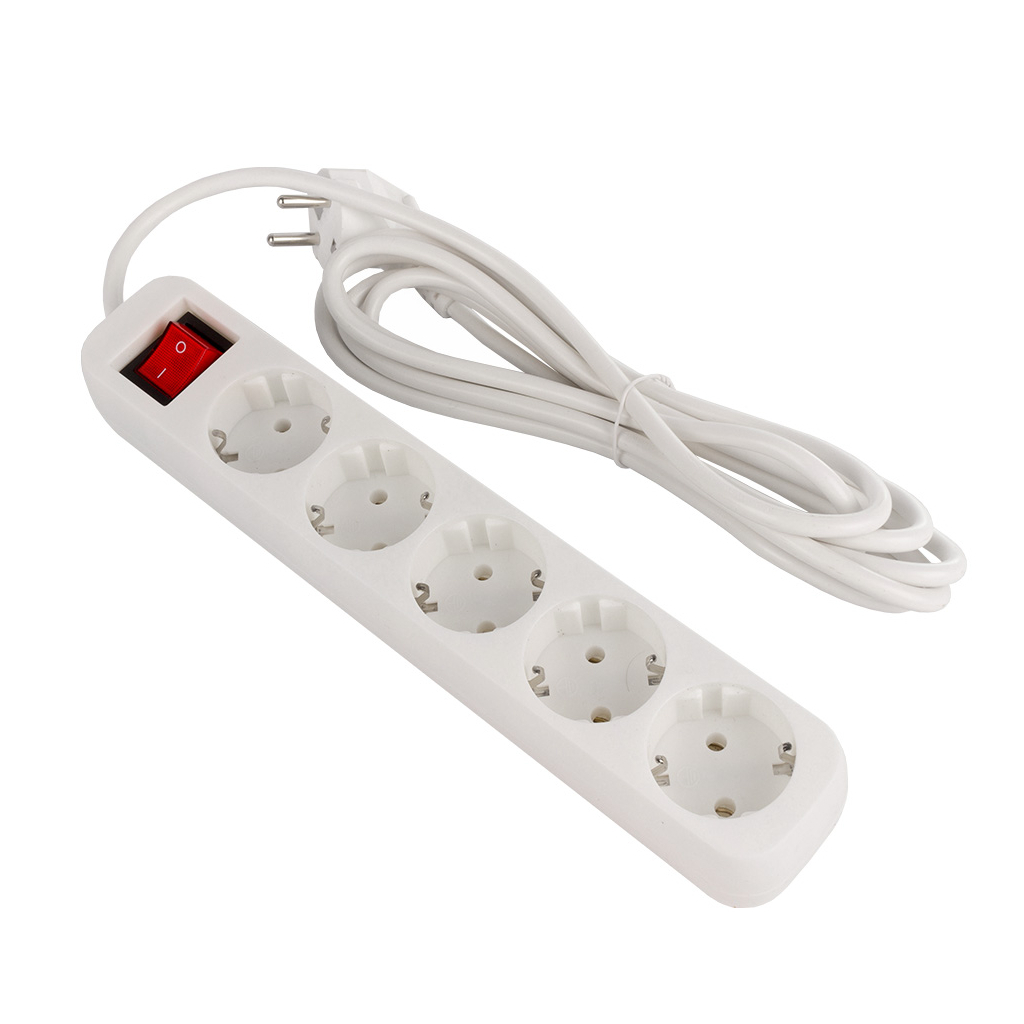 Мережевий фільтр живлення ColorWay CW-PSEA53W, 5 розеток/ 3M white (CW-PSEA53W) - зображення 4
