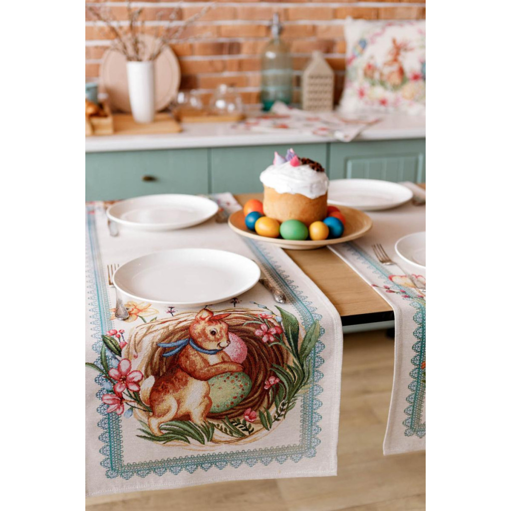 Доріжка на стіл Прованс гобеленова Велекодня Злагода 35х100 см (034169) - зображення 7