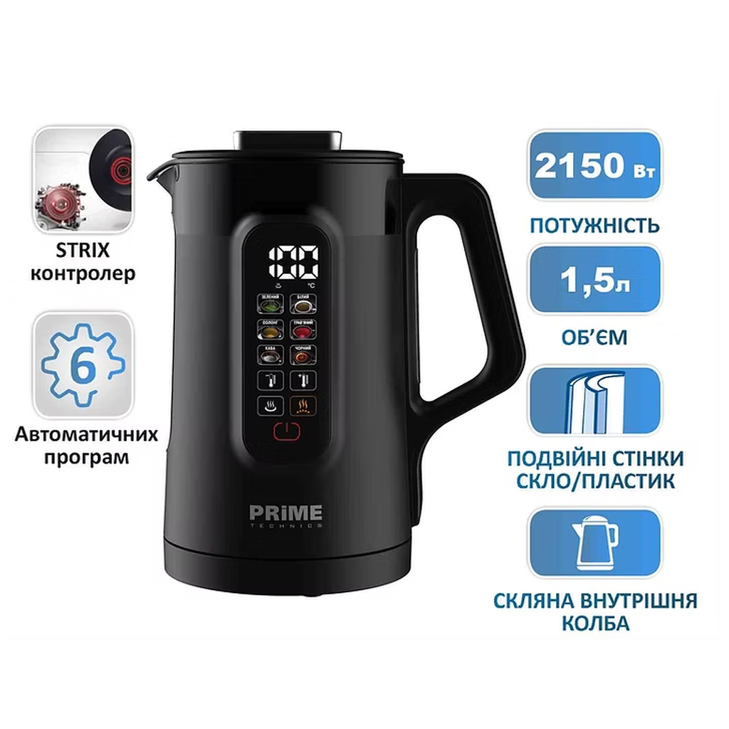 Електрочайник PRIME Technics PKD 1598 BG - зображення 8
