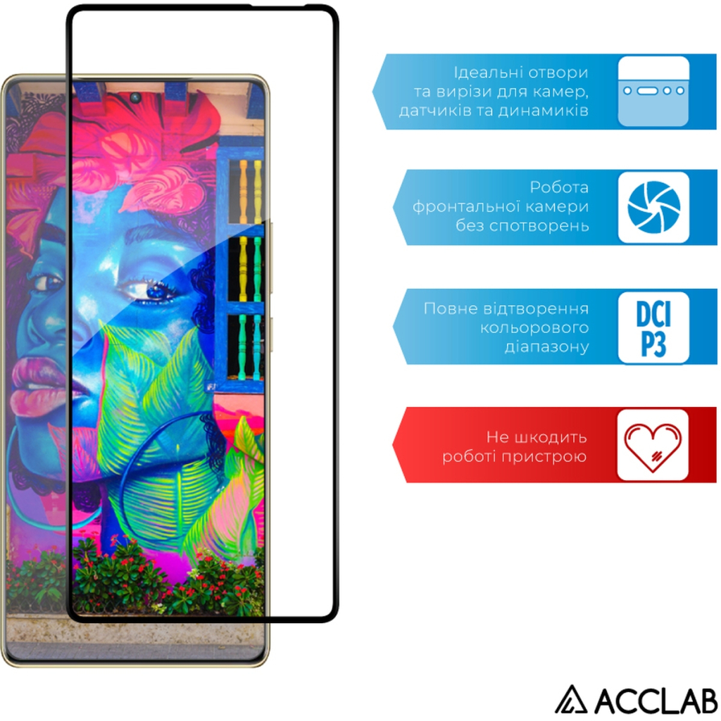 Скло захисне ACCLAB Full Glue Infinix Note 40 5G Black (1283126613098) - зображення 5
