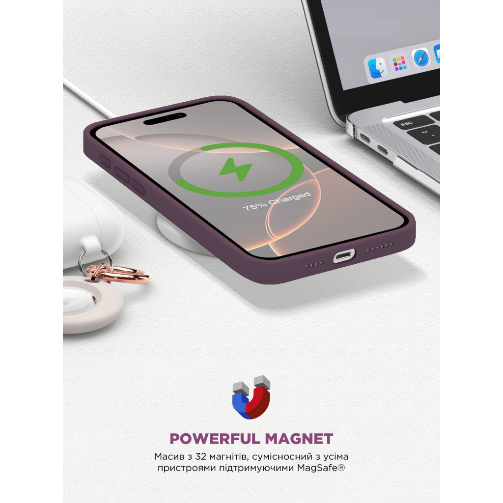Чохол до мобільного телефона Armorstandart ICON2 MagSafe Apple iPhone 16 Pro Plum (ARM81317) - зображення 9