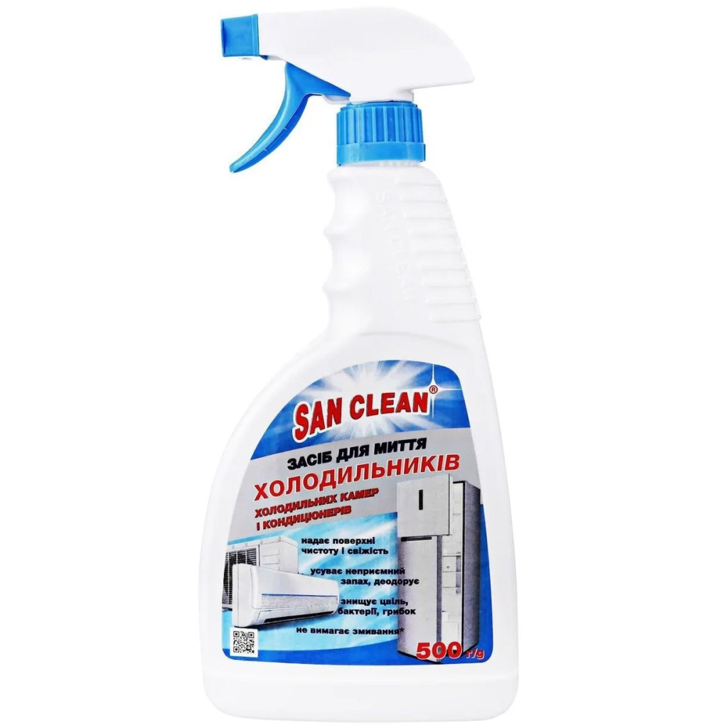 Засіб для чищення холодильника San Clean з розпилювачем 500 г (4820003542958) - изображение 1