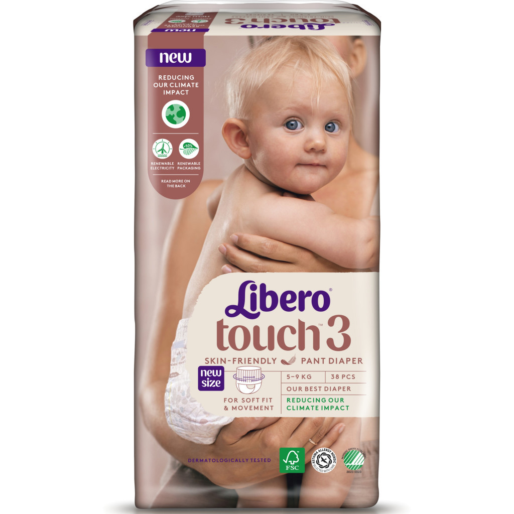 Підгузки Libero Touch Pants 3 5-9 кг 38 шт (7322541165851) - зображення 2