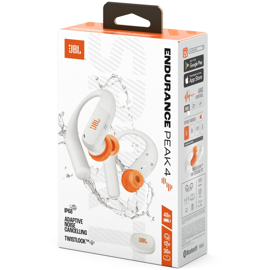 Навушники JBL Endurance Peak 4 White (JBLENDUPEAK4WHT) - зображення 8