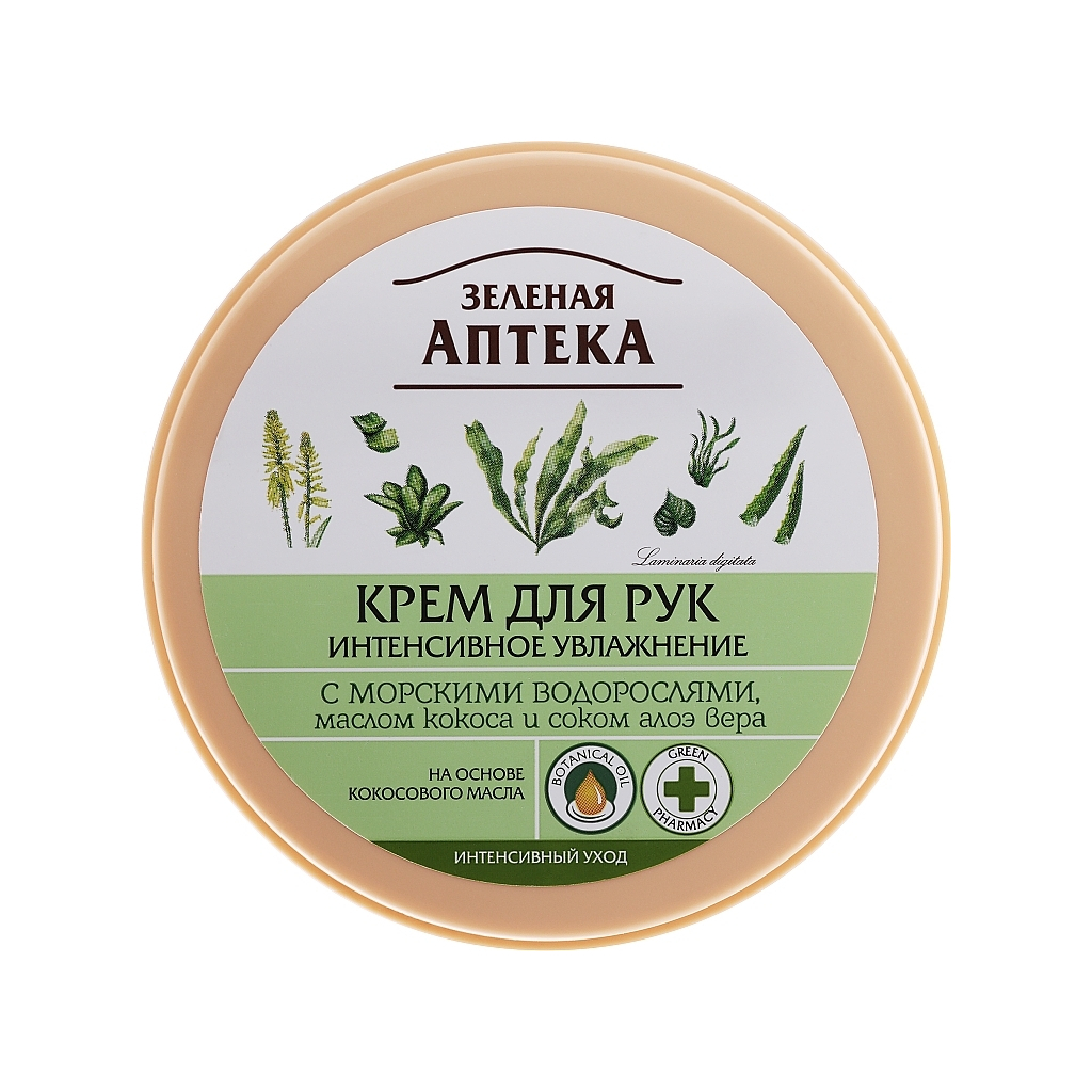 Крем для рук Зелена Аптека Інтенсивне зволоження з морськими водоростями 300 мл (4823015914706) - изображение 1