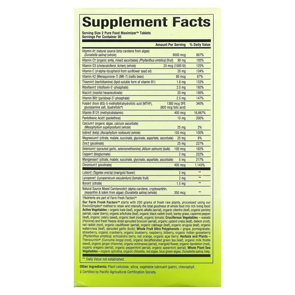 Вітамінно-мінеральний комплекс Natural Factors Мультивітамінний та мінеральний комплекс для чоловіків, 60 таблеток (NFS-35504) - зображення 3