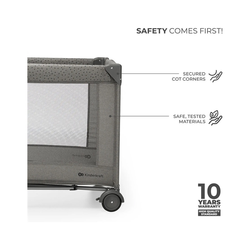 Дитячий манеж Kinderkraft Joy 2 Dark Grey (5902533925117) - изображение 5