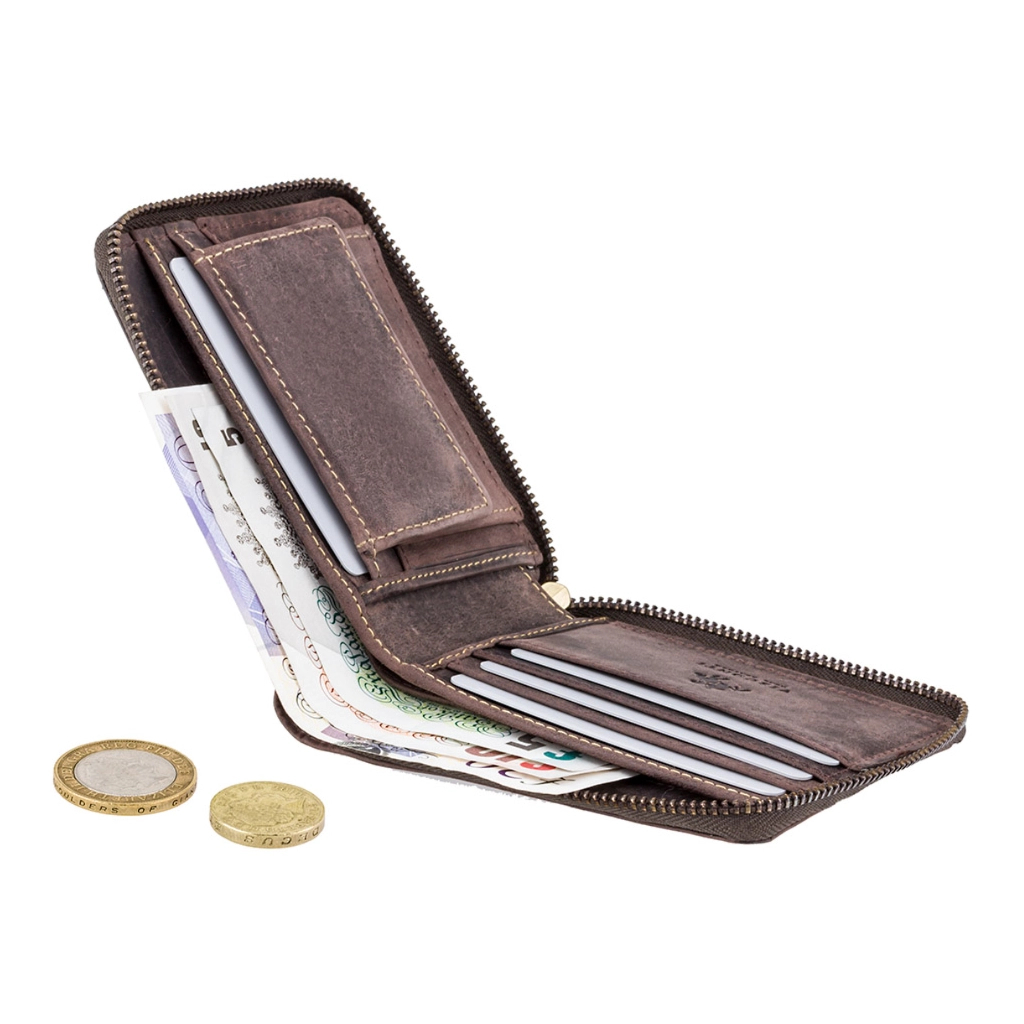 Гаманець Visconti 702 Bullet Oil Brown (702 OIL BRN) - зображення 4