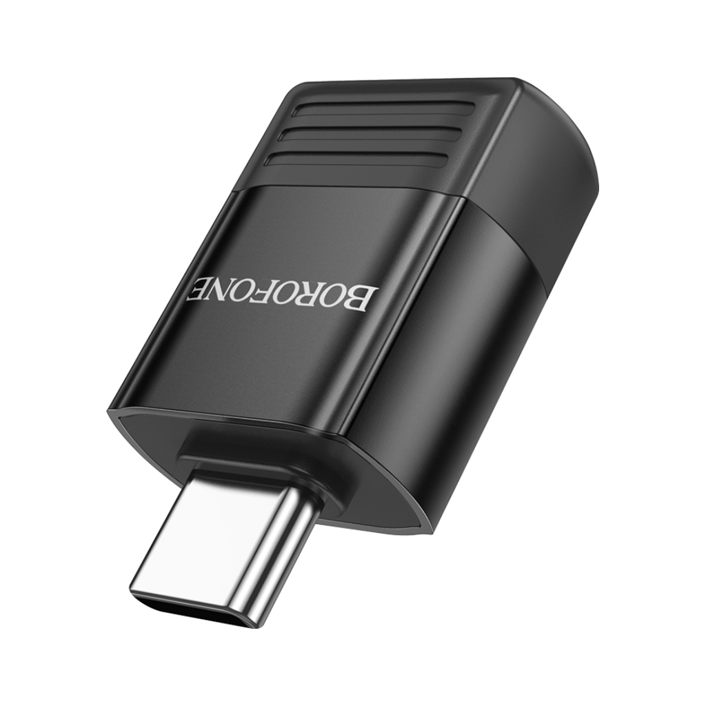 Перехідник BV18 USB to USB-C M USB3.0 Black BOROFONE (6941991104015) - зображення 2