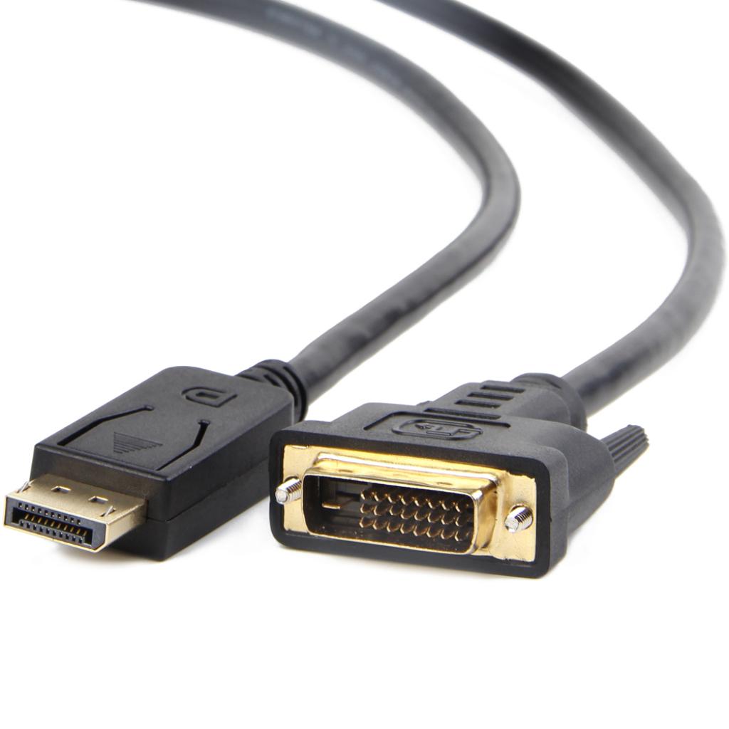 Кабель мультимедійний Display Port to DVI 24+1pin, 1.0m Cablexpert (CC-DPM-DVIM-1M) - зображення 1