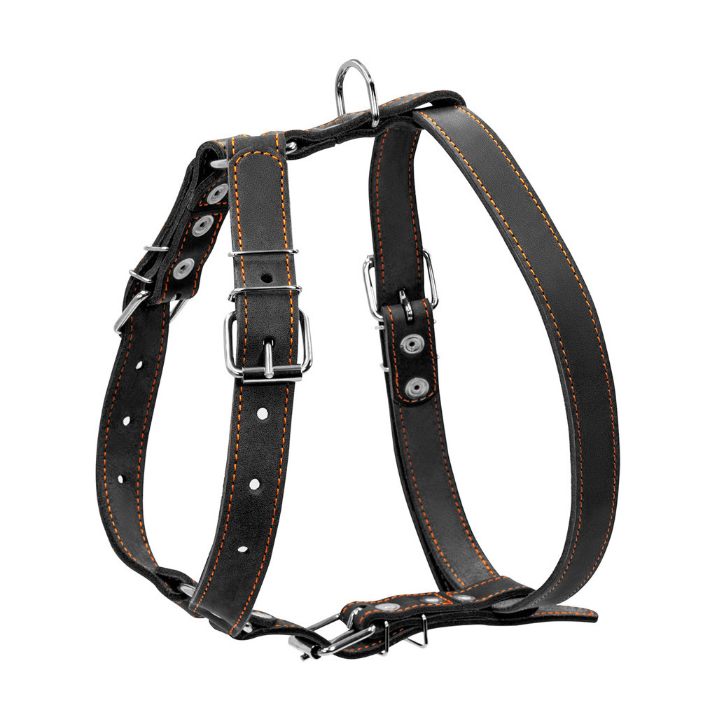 Шлея для собак Collar одинарна для середніх порід Ш 25 мм А:49-68 см В:68-80 см чорна (06381) - зображення 2