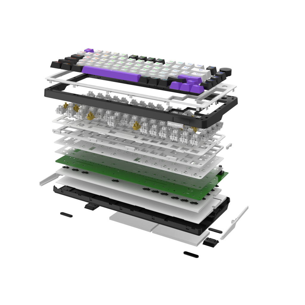 Клавіатура Hator Hellyberry HK75 Mechanical Linear RGB Wireless/Bluetooth/USB UA White/Violet (HK75_wireless) - зображення 6