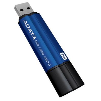 USB флеш накопичувач ADATA 16GB S102PRO Blue USB 3.1 (AS102P-16G-RBL) - зображення 2