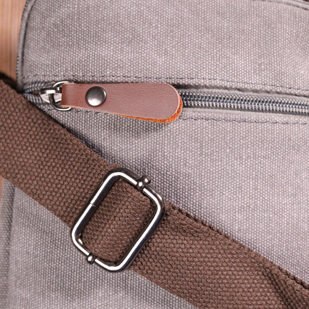 Сумка Vintage Чоловіча з текстилю Сіра (21244) - зображення 12