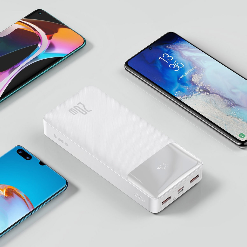 Батарея універсальна Baseus Bipow 20000mAh 20W white (PPBD050302) - зображення 10