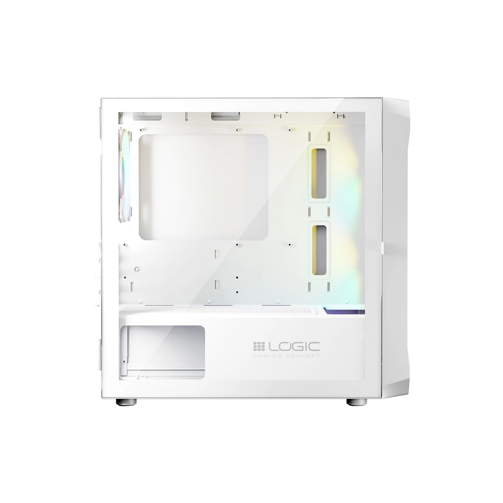 Корпус Logic concept PORTOS MESH+GLASS ARGB fans 3x120mm WHITE (AM-PORTOS-20-0000000-0002) - зображення 7