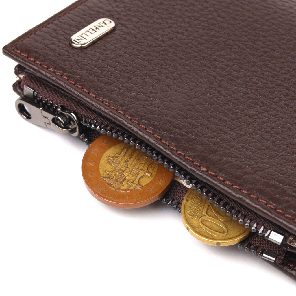 Гаманець Canpellini З натуральної шкіри Коричневий (21674) - зображення 7