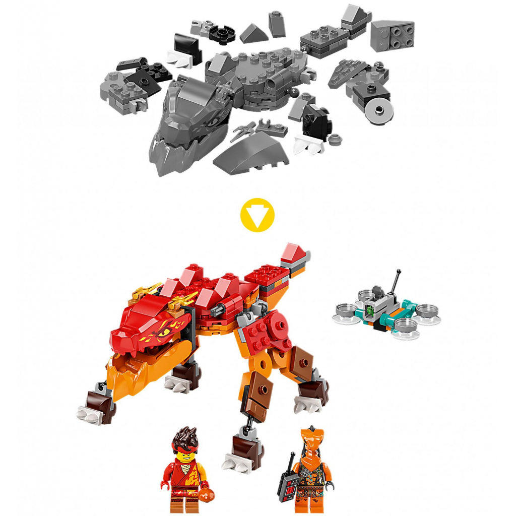 Конструктор LEGO Ninjago Вогненний дракон ЕВО Кая 204 деталі (71762) - зображення 5