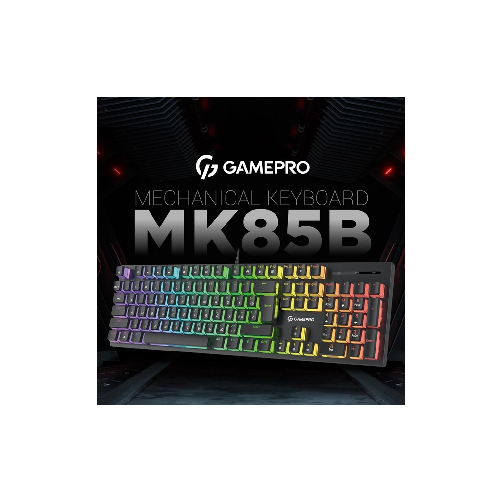 Клавіатура GamePro MK85B Blue Switch RGB USB Black (MK85B) - зображення 3