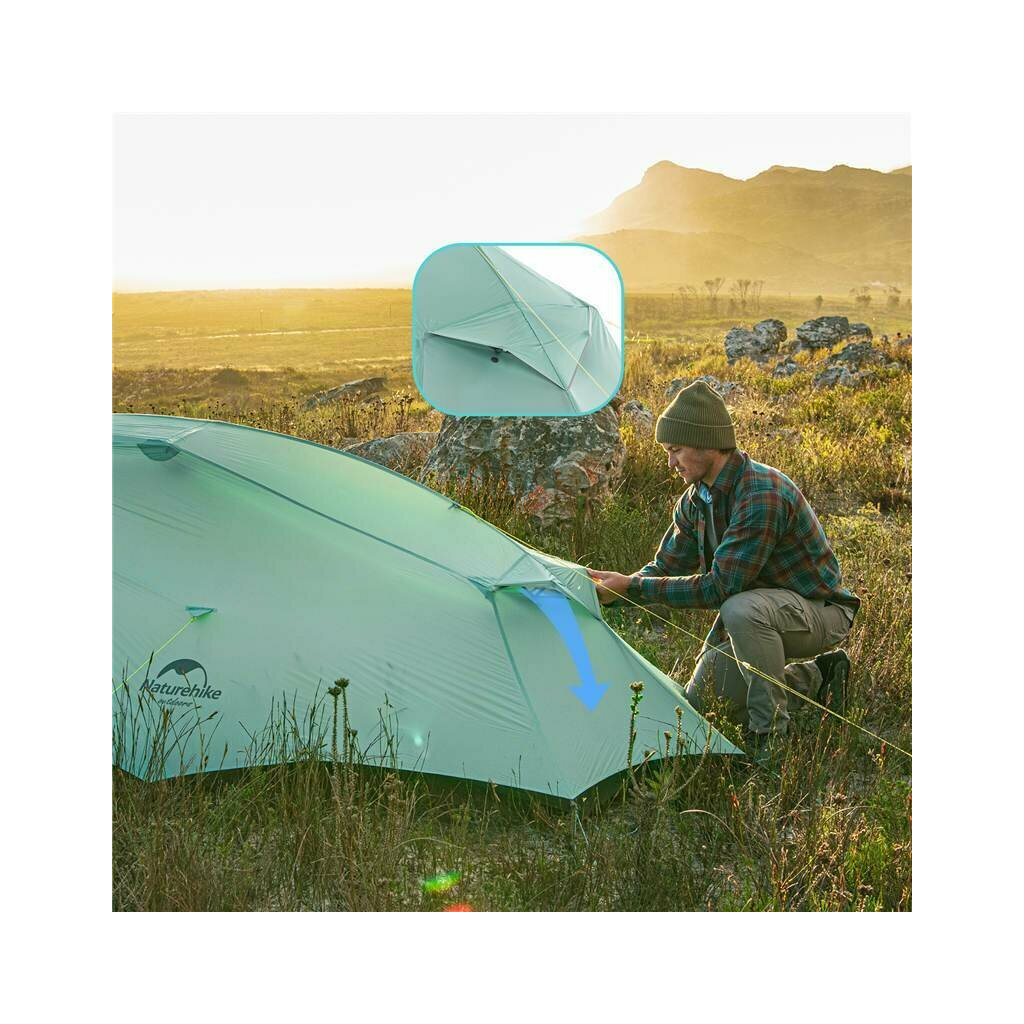 Намет Naturehike Shared 2 NH20ZP091 20D Blue (6927595749074) - зображення 5
