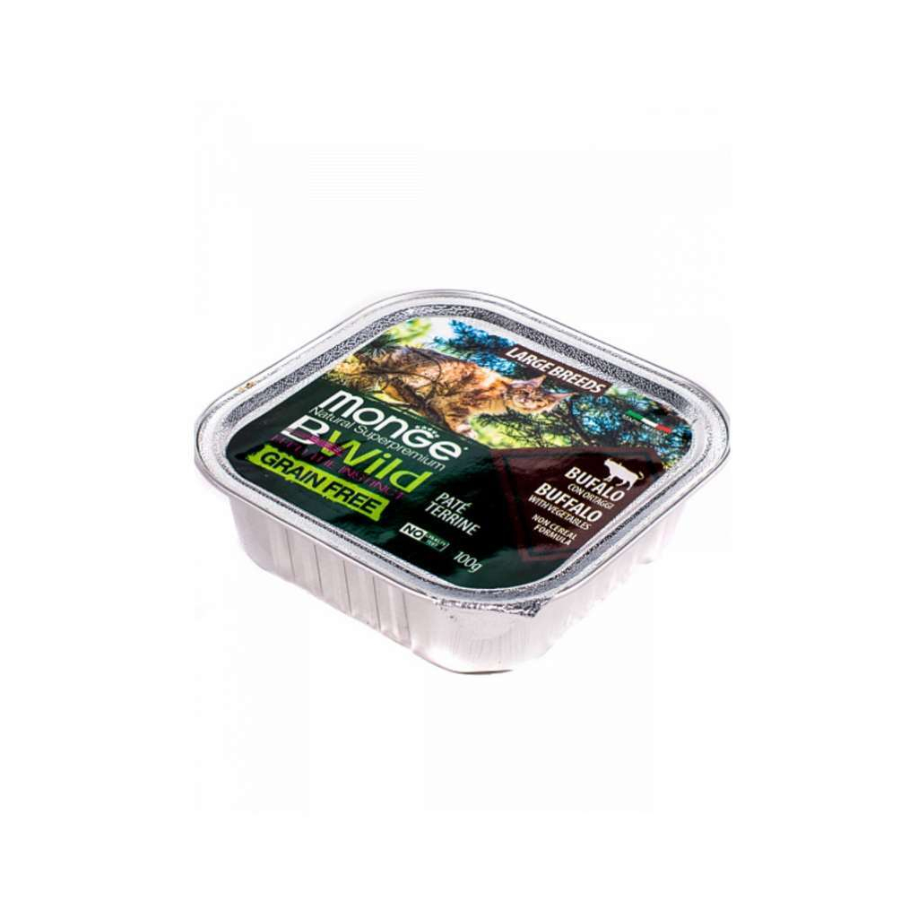 Паштет для котів Monge BWild Grain Free Wet Buffalo Large Breeds 100 г (8009470012850) - зображення 3