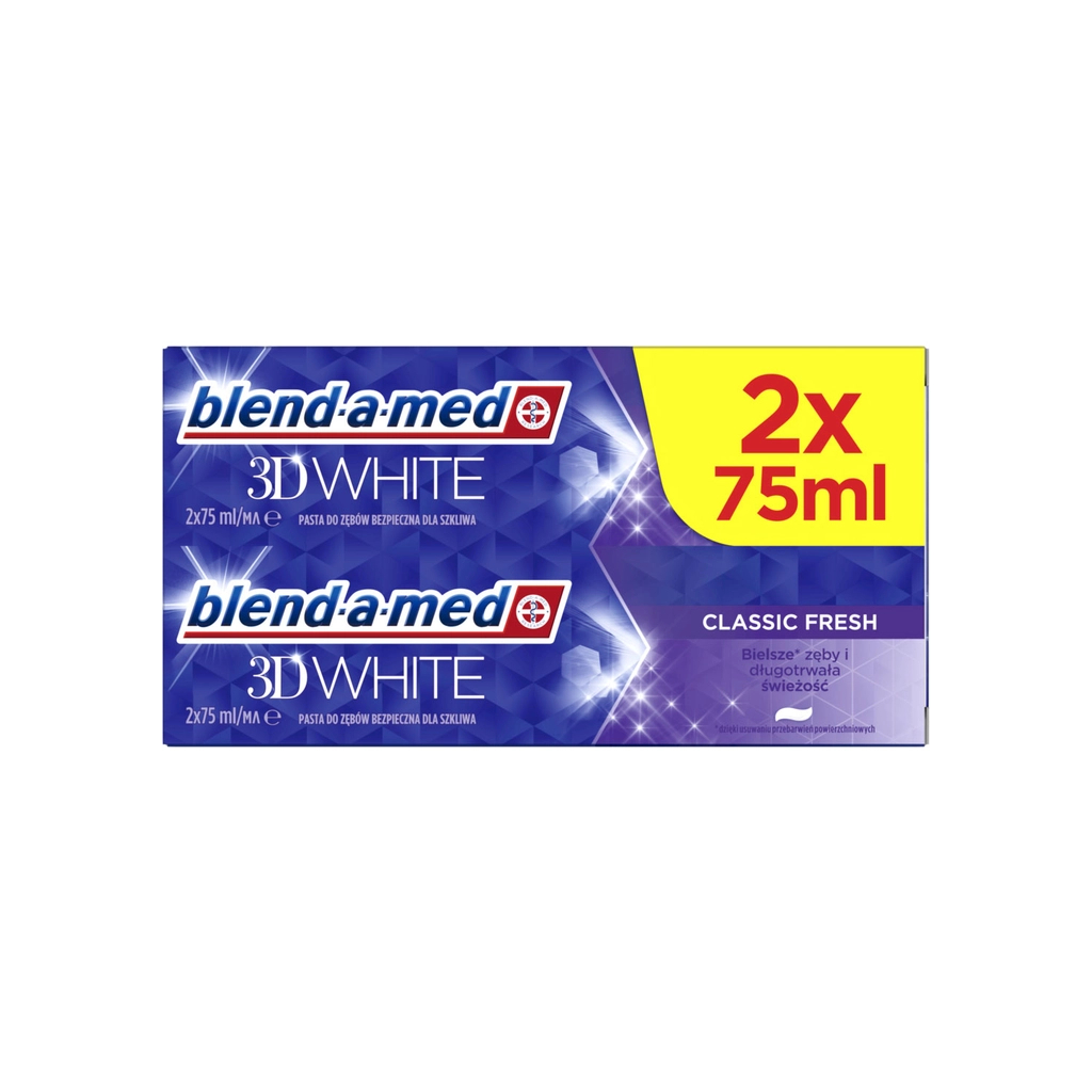 Зубна паста Blend-a-med 3D White Класична свіжість 2 х 75 мл (8006540792940) - зображення 2