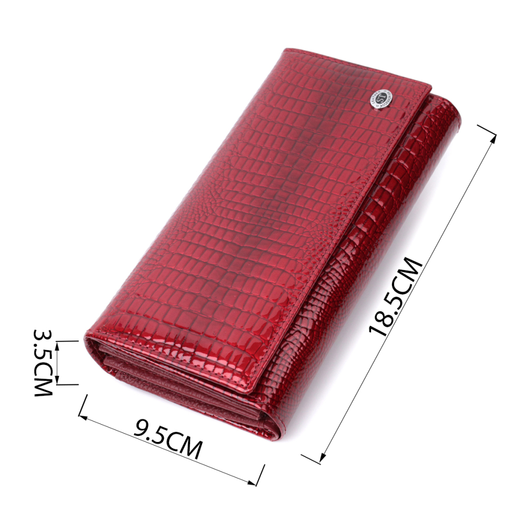 Гаманець ST Leather Шкіряний Червоний (22682) - изображение 3