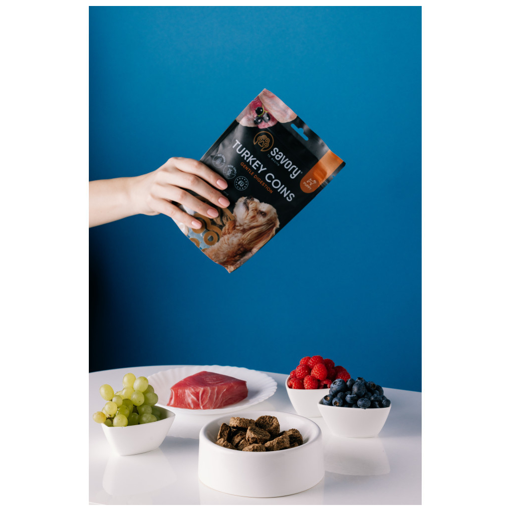 Ласощі для собак Savory Puppy Coins With Turkey 100 г (4820261921090) - изображение 8