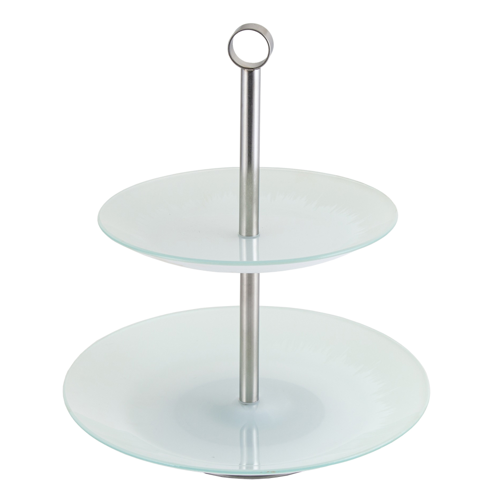 Фруктовниця Viva Silver Base Двоярусна 25 / 20 см (S3020SS/M2-Silver) - зображення 1