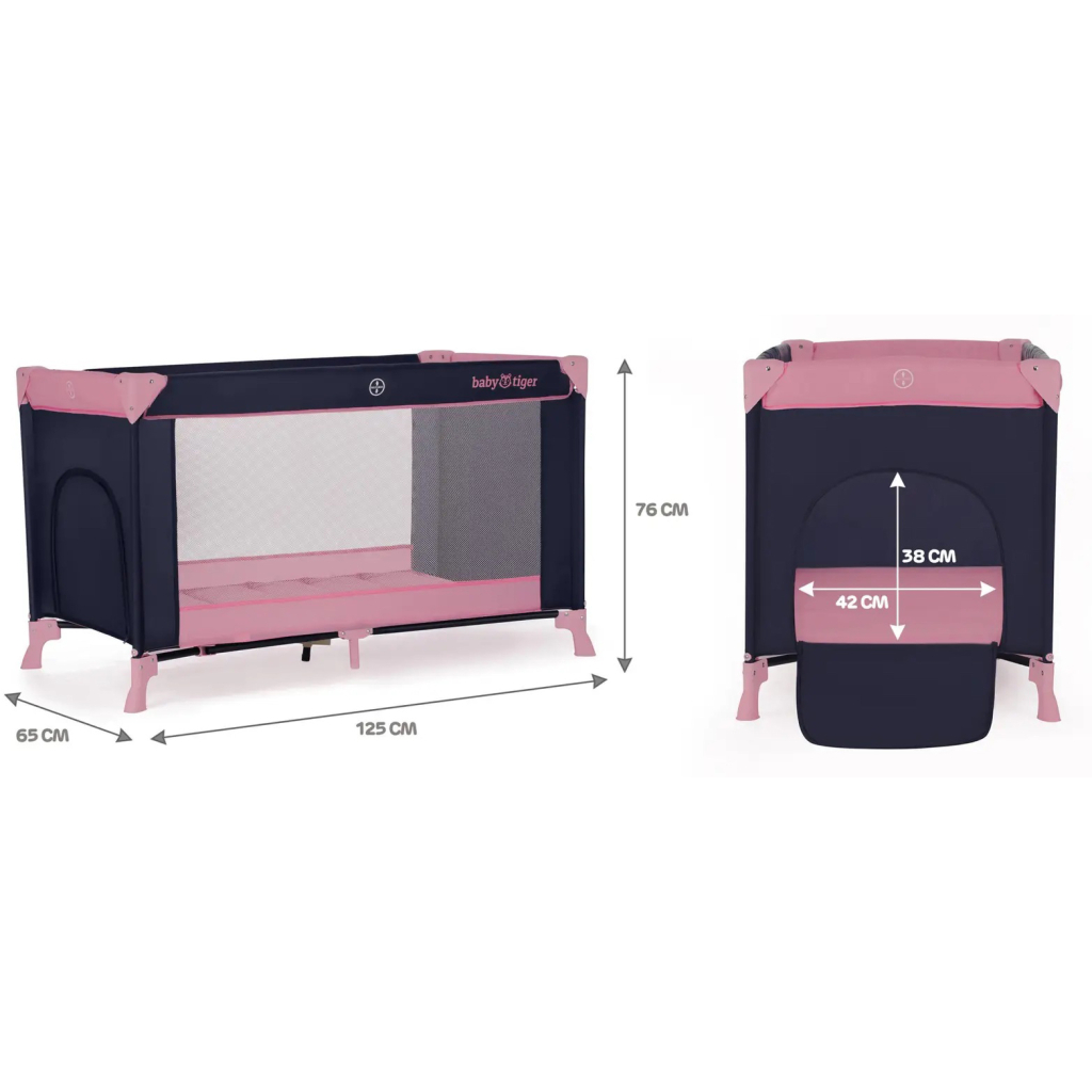 Дитячий манеж Babytiger Viki Pink Navy (5902533918126) - зображення 10