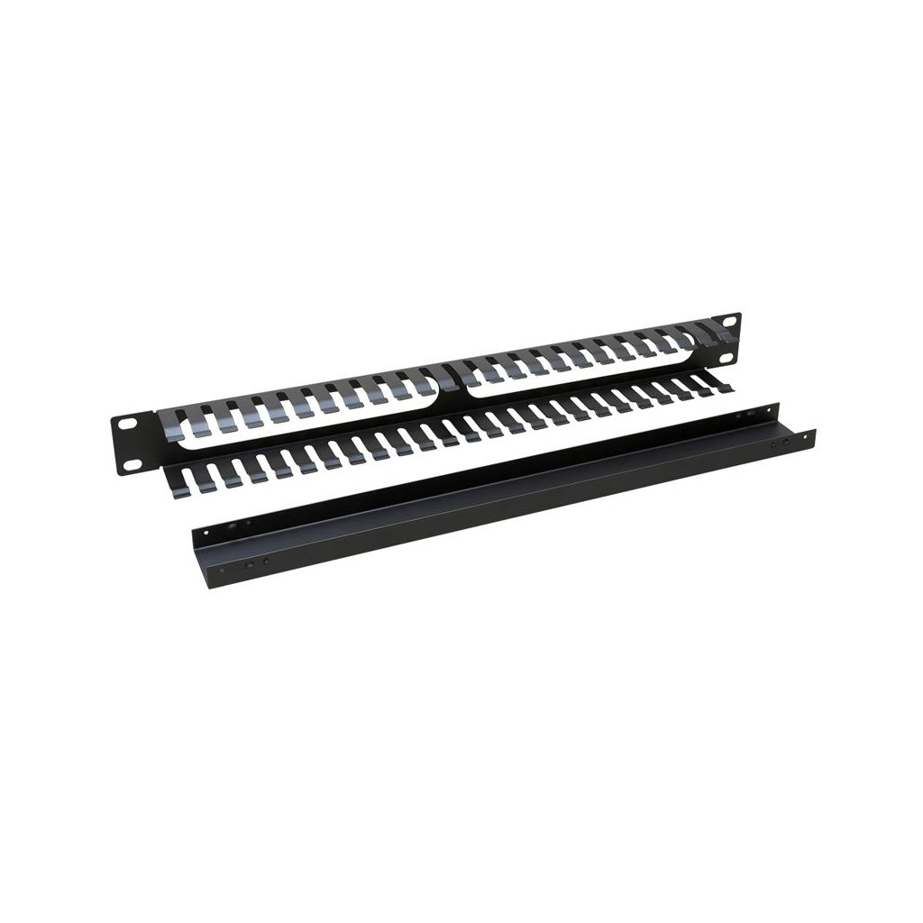 Кабельний організатор Zpas 19" 1U однобічна гребінка, метал (T-SO-900-616) - зображення 1