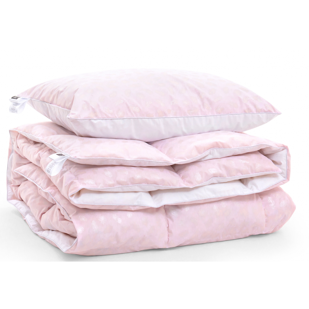 Ковдра MirSon Набір №2168 Bio-Pink Зима 90% пух 200х220 + подушка (2200003025576) - изображение 3