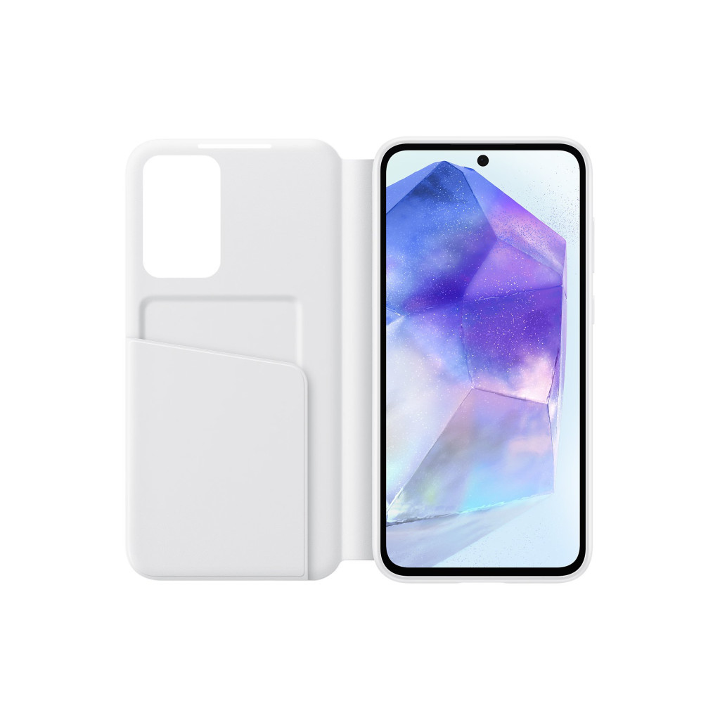 Чохол до мобільного телефона Samsung Galaxy A55 (A556) Smart View Wallet Case White (EF-ZA556CWEGWW) - зображення 4