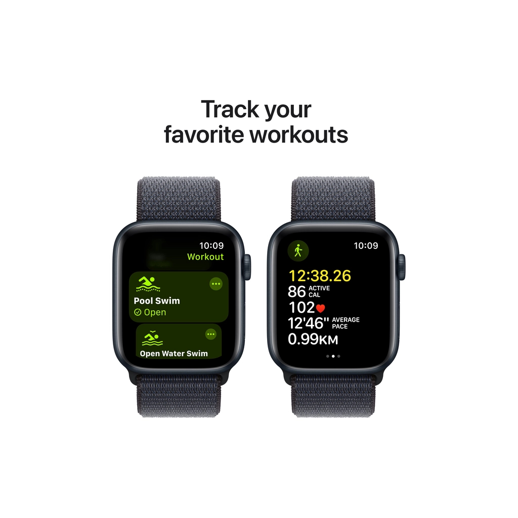 Смарт-годинник Apple Watch SE 2024 GPS 40mm Midnight Aluminium Case with Ink Sport Loop (MXEA3QH/A) - зображення 6