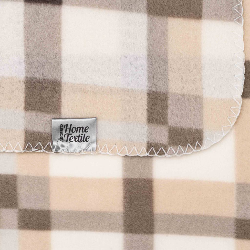 Плед Ardesto Fleece 100% поліестер 130x160см клітинка, бежевий (ART0711PB) - зображення 11