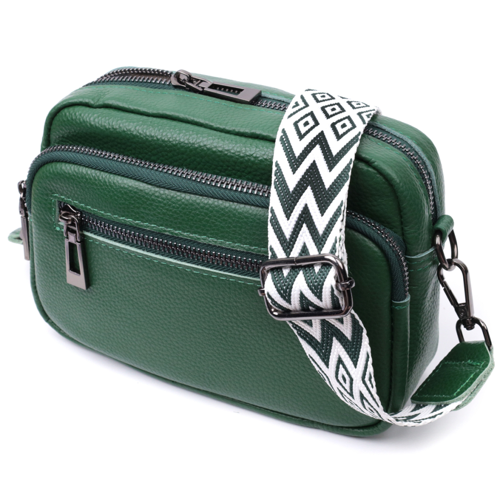 Сумка Vintage З натуральної шкіри Зелена (22639) - зображення 1