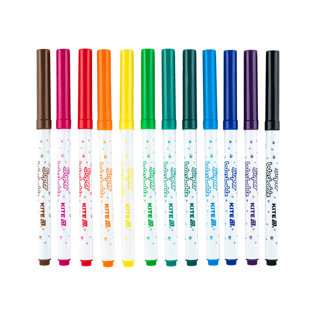 Фломастери Kite Creative Superwashable 12 кольорів (K-1152) - зображення 2