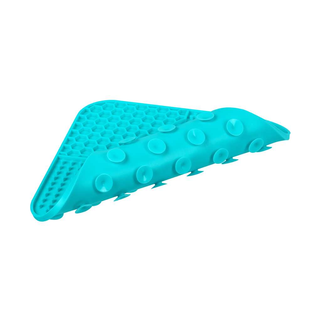 Універсальний посуд для тварин WAUDOG Silicone Килимок для злизування 19х19х1 см блакитний (23522) - зображення 4