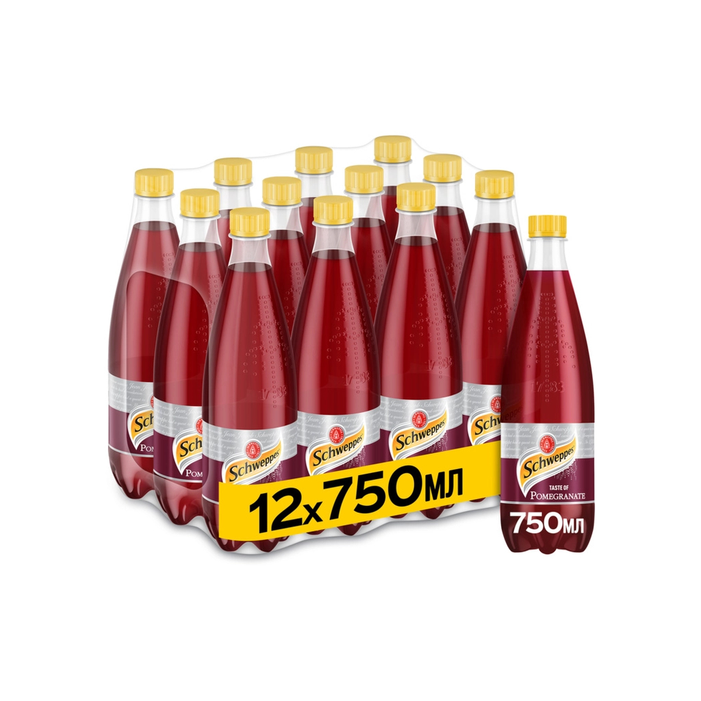Напій Schweppes Pomegranate Безалкогольний сильногазований 750 мл (5449000312211) - зображення 2
