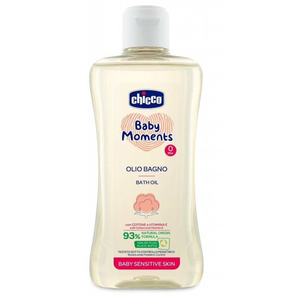 Дитяча олія Chicco Baby Moments для ванни для чутливої шкіри 200 мл (10240.00) - зображення 1
