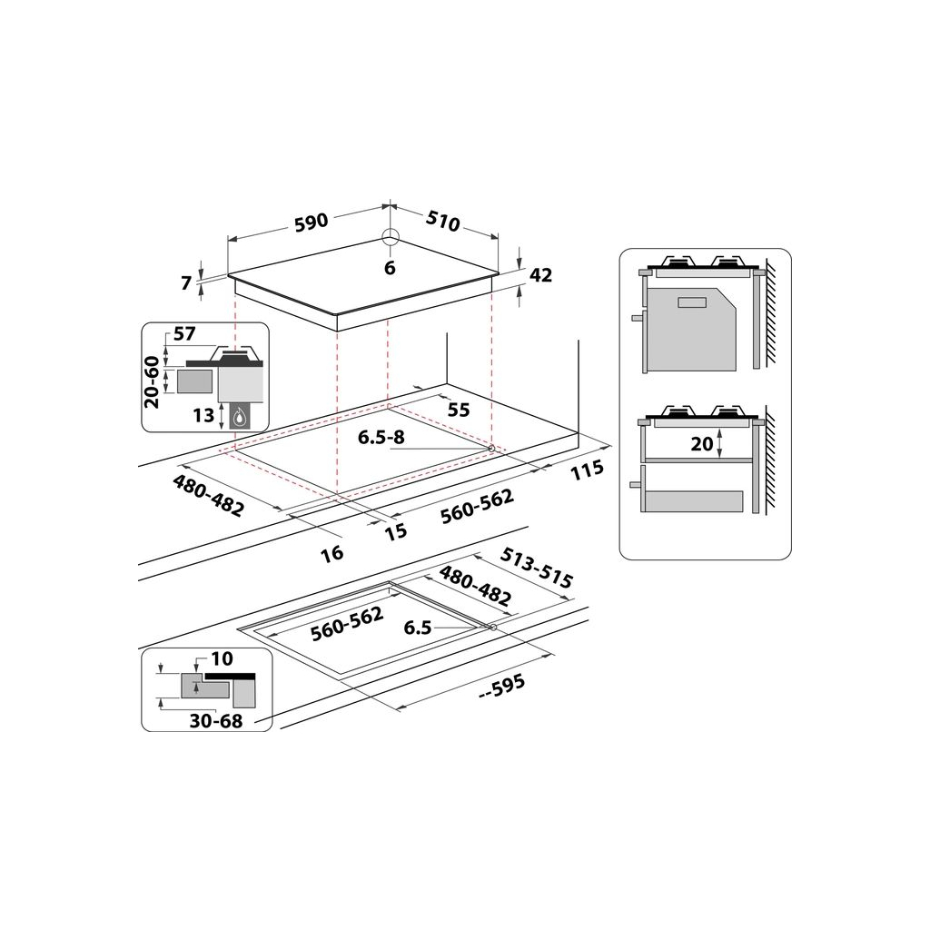 Варочна поверхня Whirlpool GOA6425/NB1 - зображення 5