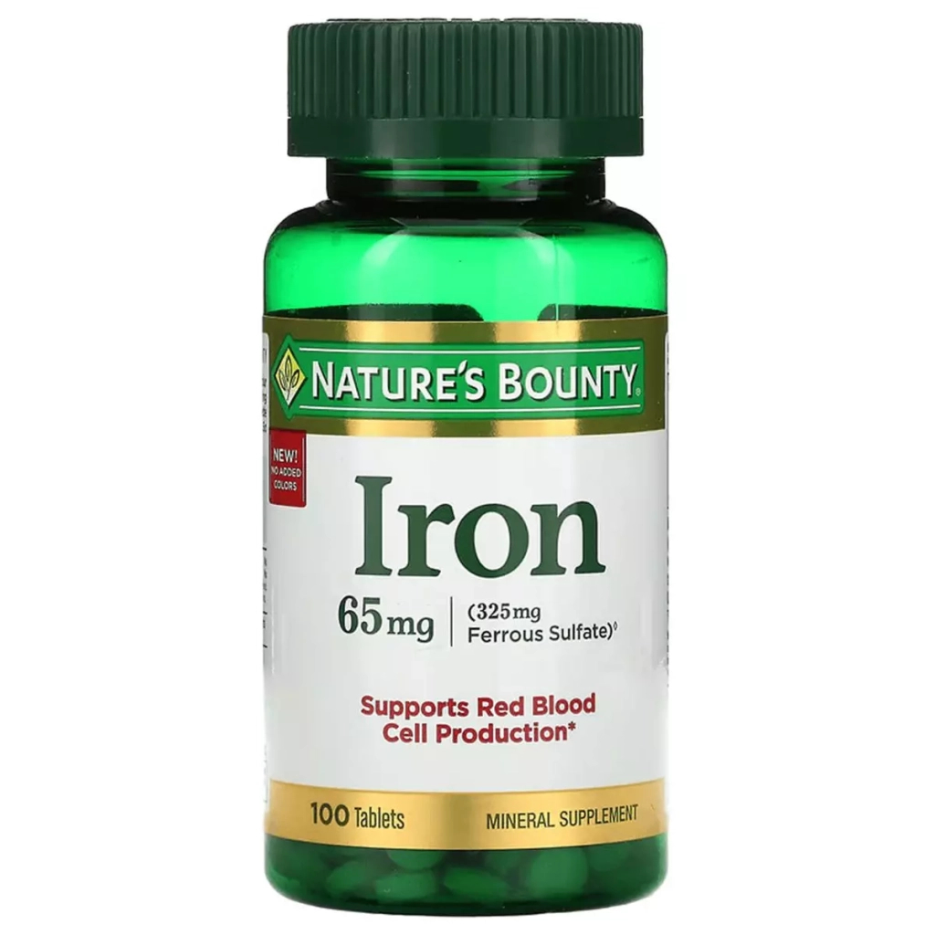 Мінерали Nature's Bounty Залізо, 65 мг, Iron, 100 таблеток (NRT-41383) - зображення 1