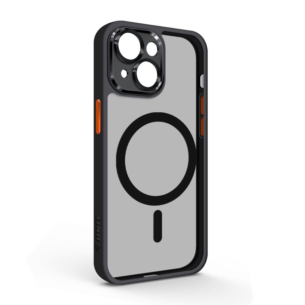 Чохол до мобільного телефона Armorstandart Unit MagSafe SE Apple iPhone 13 Black Orange (ARM75368) - зображення 1