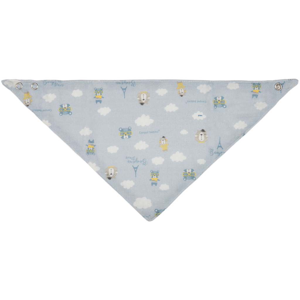 Слинявчик Canpol babies Bonjour Paris 2 шт Блакитний (26/900_blu) - зображення 5