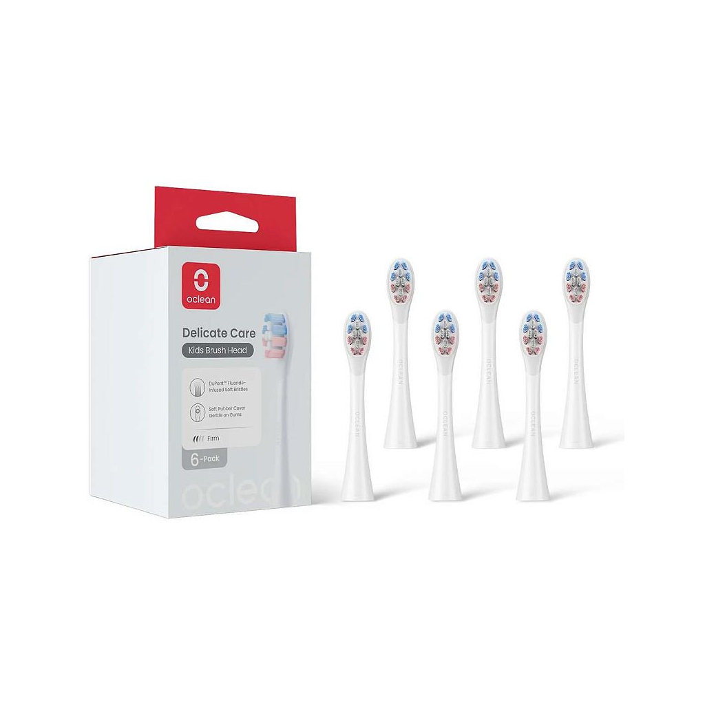 Насадка для зубної щітки Oclean Delicate Care P3K1 White 6 шт (6970810557404) - зображення 1
