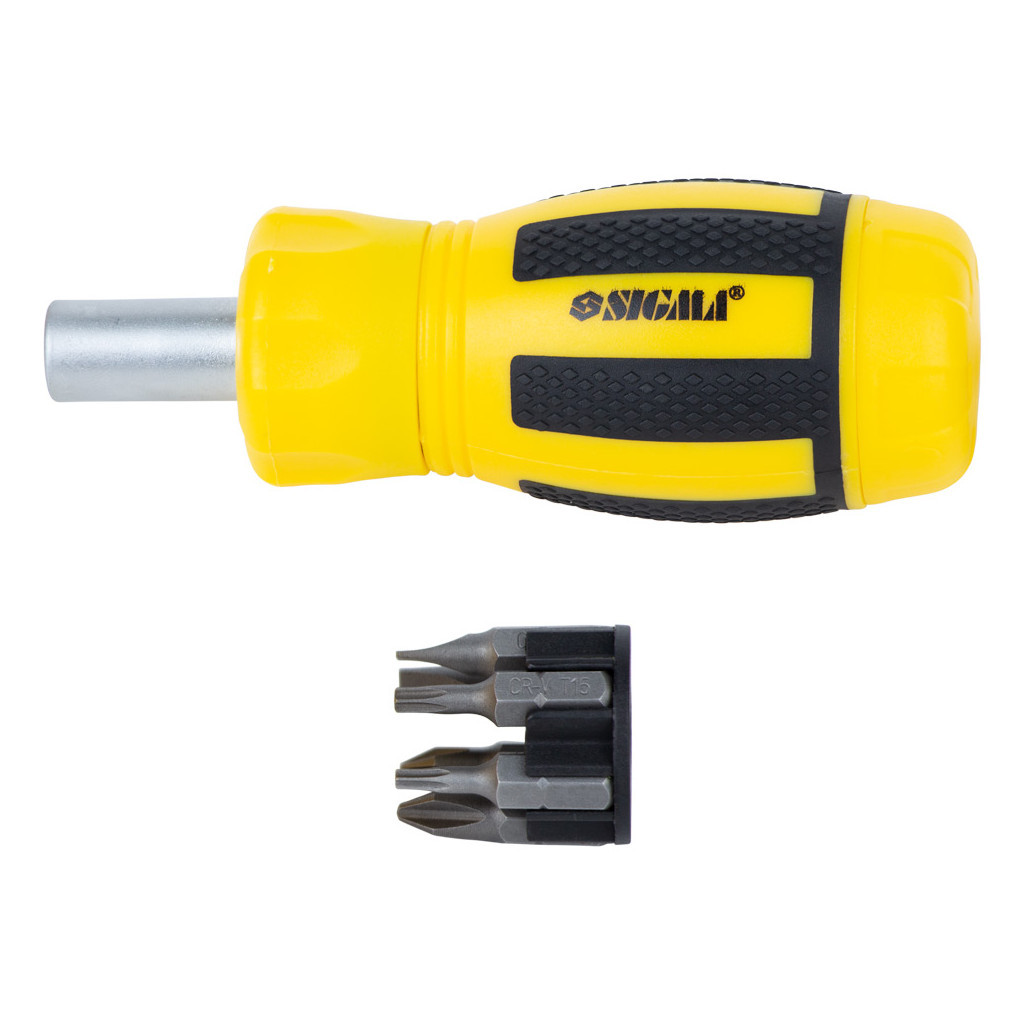 Викрутка Sigma з реверсом MINI c бітами 6шт CrV (4001811) - изображение 1