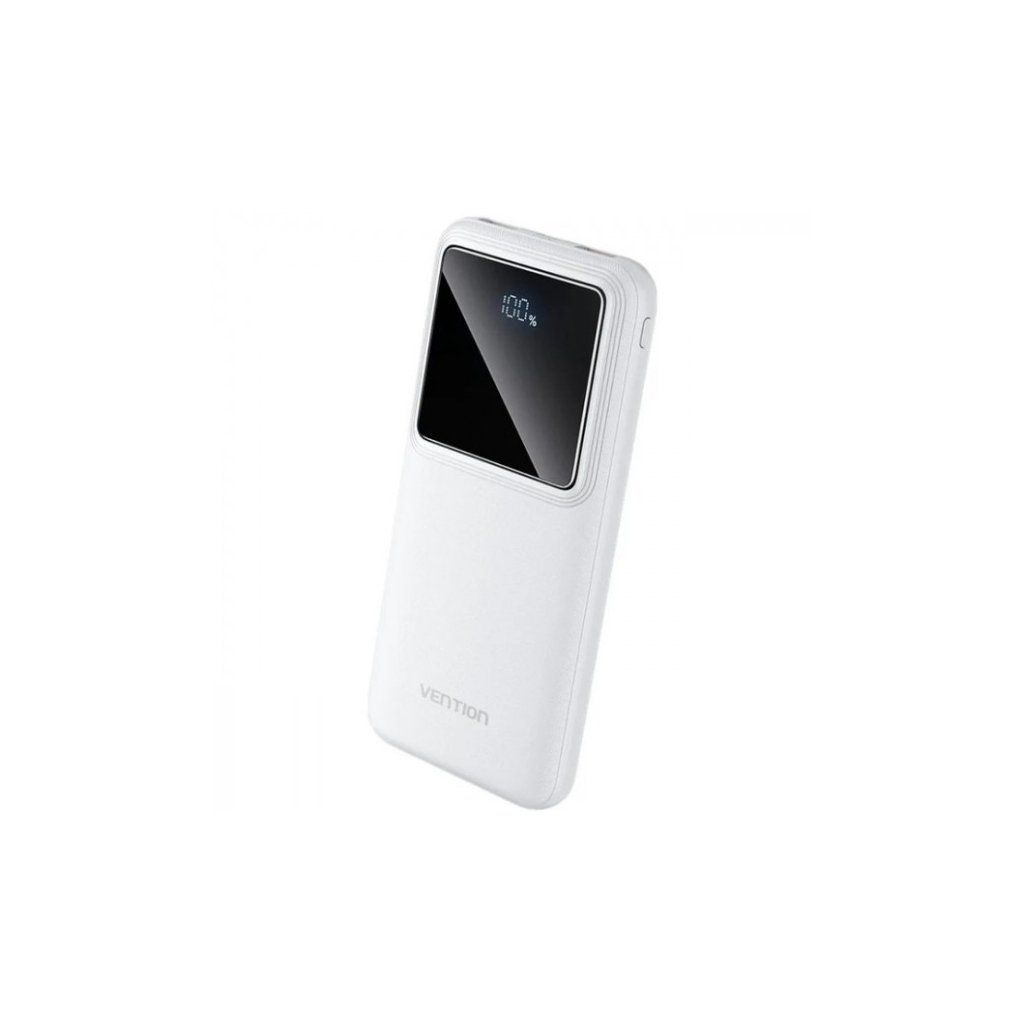 Батарея універсальна Vention 10000mAh 22.5W 3A PD, QC/3.0, LED Display, White (FHKW0) - изображение 2