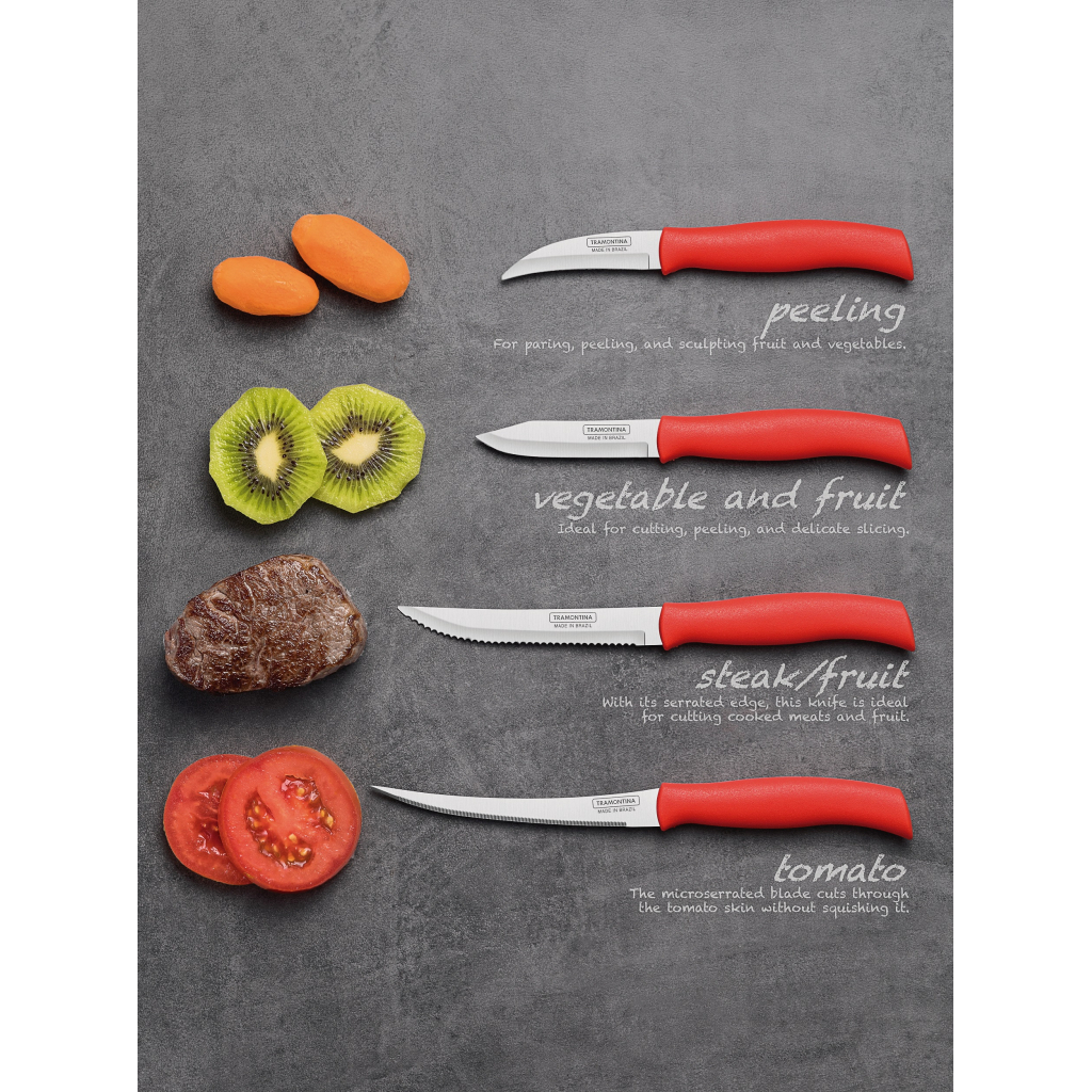 Кухонний ніж Tramontina Soft Plus Red Steak 127 мм (23661/175) - зображення 2