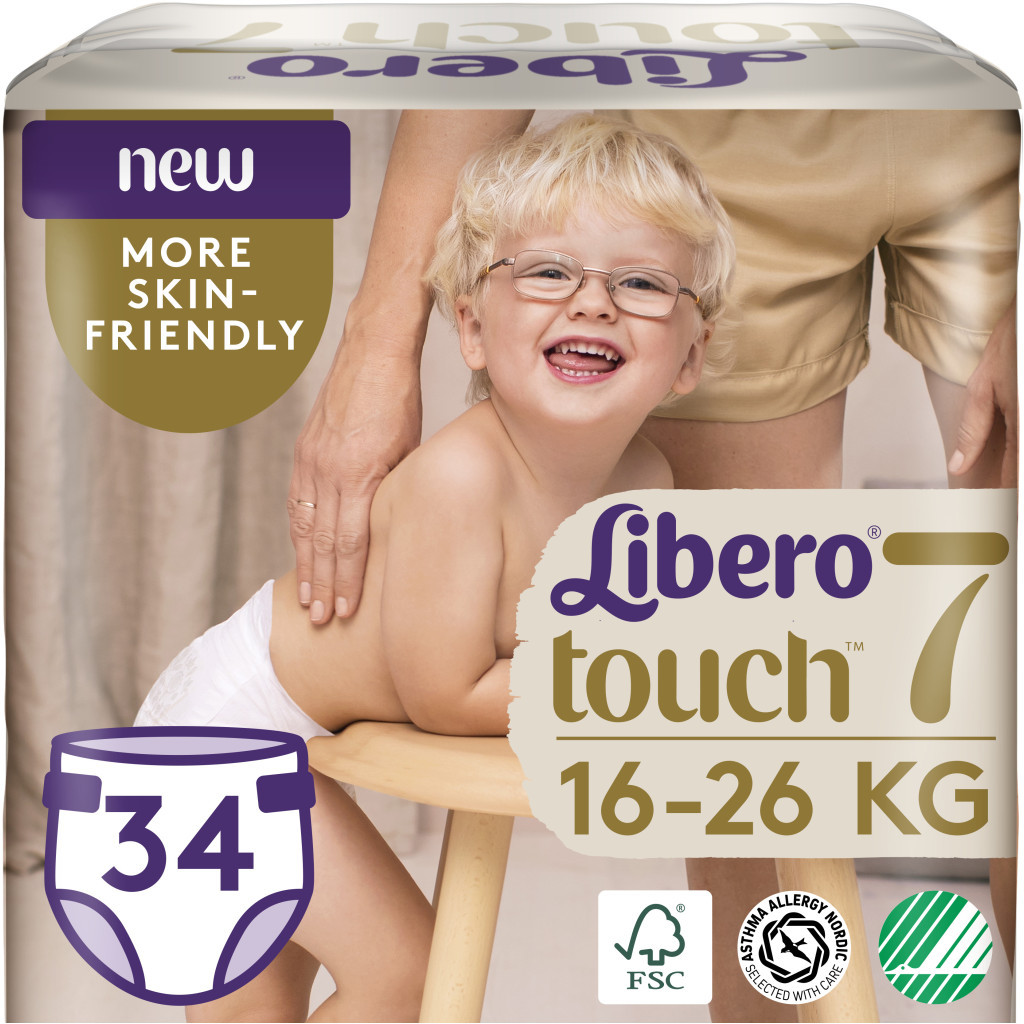 Підгузки Libero Touch Розмір 7 (16-26 кг) 34 шт (7322541071084) - зображення 1