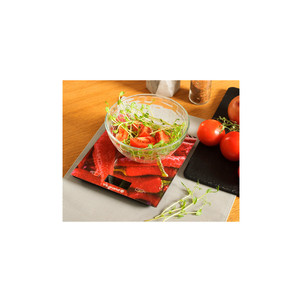 Ваги кухонні Vilgrand VKS-525 Peppers - зображення 3